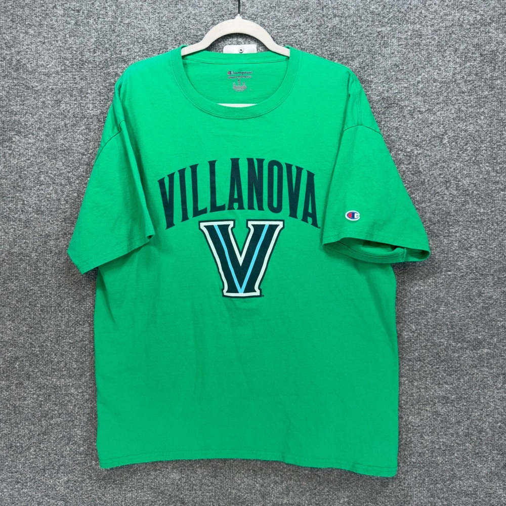 Villanova Wildcats Champion Tshirt Mens XL Green Graphic NCAA College Sports Tee